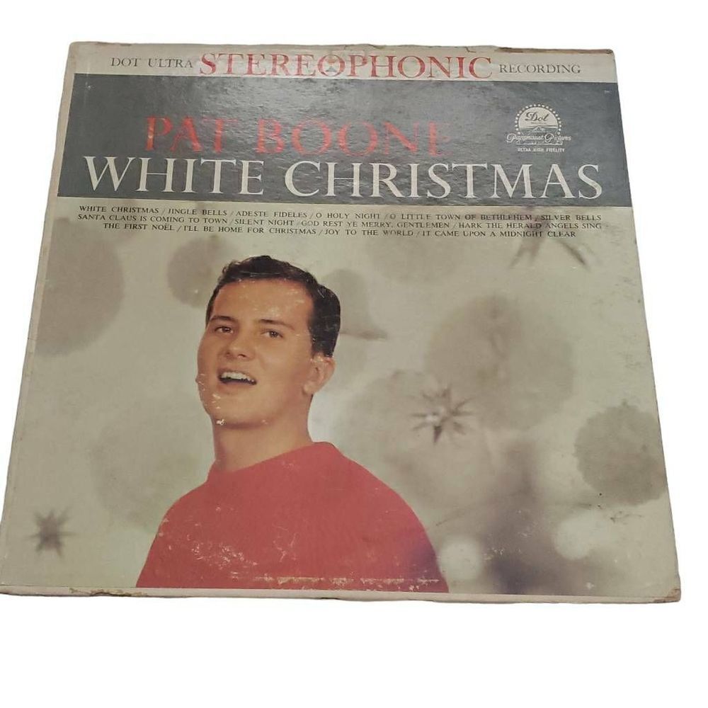 Pat Boone White Christmas Vinyl Record‎